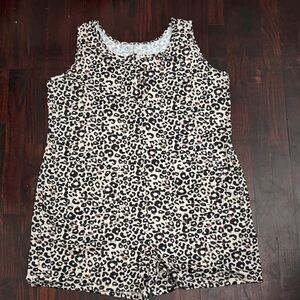 Leopard Print Sleeveless Jumpsuit